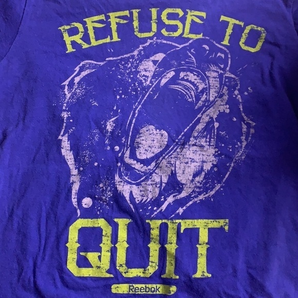 Reebok Rawr Refuse To Quit graphic t-shirt youth Medium blue - Picture 3 of 6